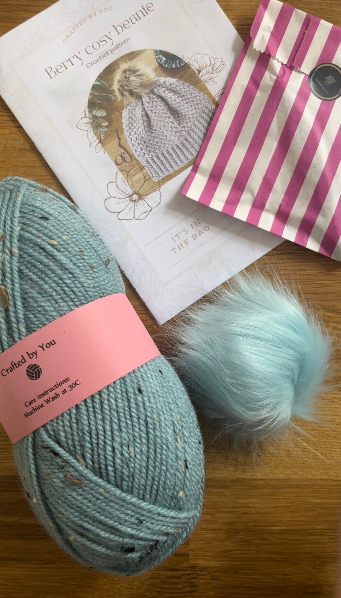 Beanie hat crochet kit - perfect gift for crafty beginners!