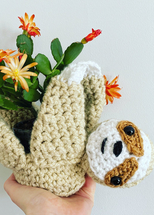 Sloth Plant Hanger - Crochet pattern - PDF download